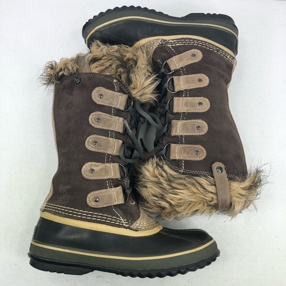 Sorel Joan Of Arc Arctic Rubber Suede Winter Boots - Picture 2 of 11